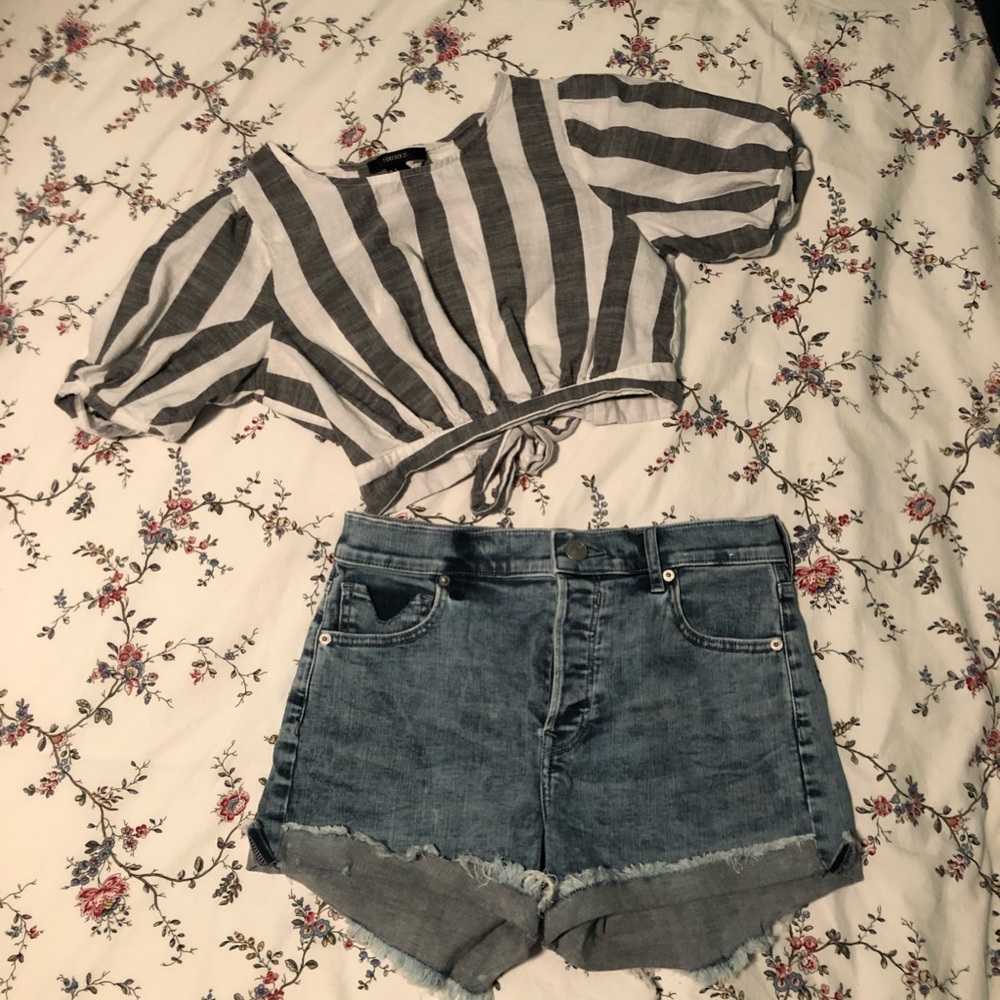 Cropped backless tie top